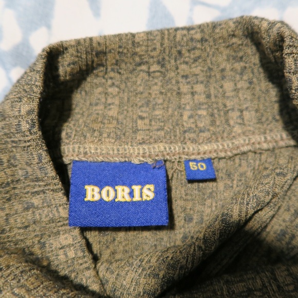 Boris Sweater Grandpa‎ Lounge Layering Mockneck Casual Green Pullover Italy - Picture 7 of 9